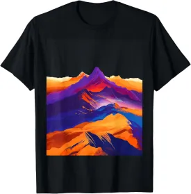 Abstract Vibrant Mountain Landscape T-Shirt