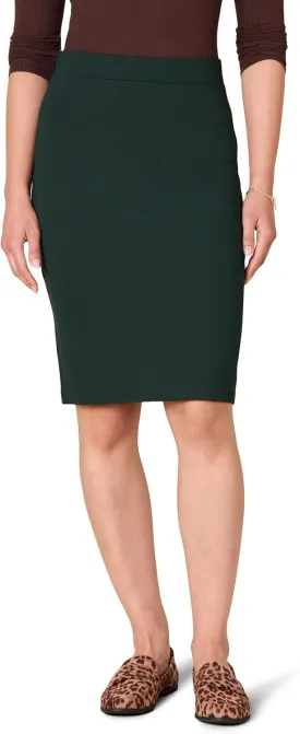 Amazon Essentials Women's Ponte Pull-On Above The Knee Fitted Pencil Skirt
