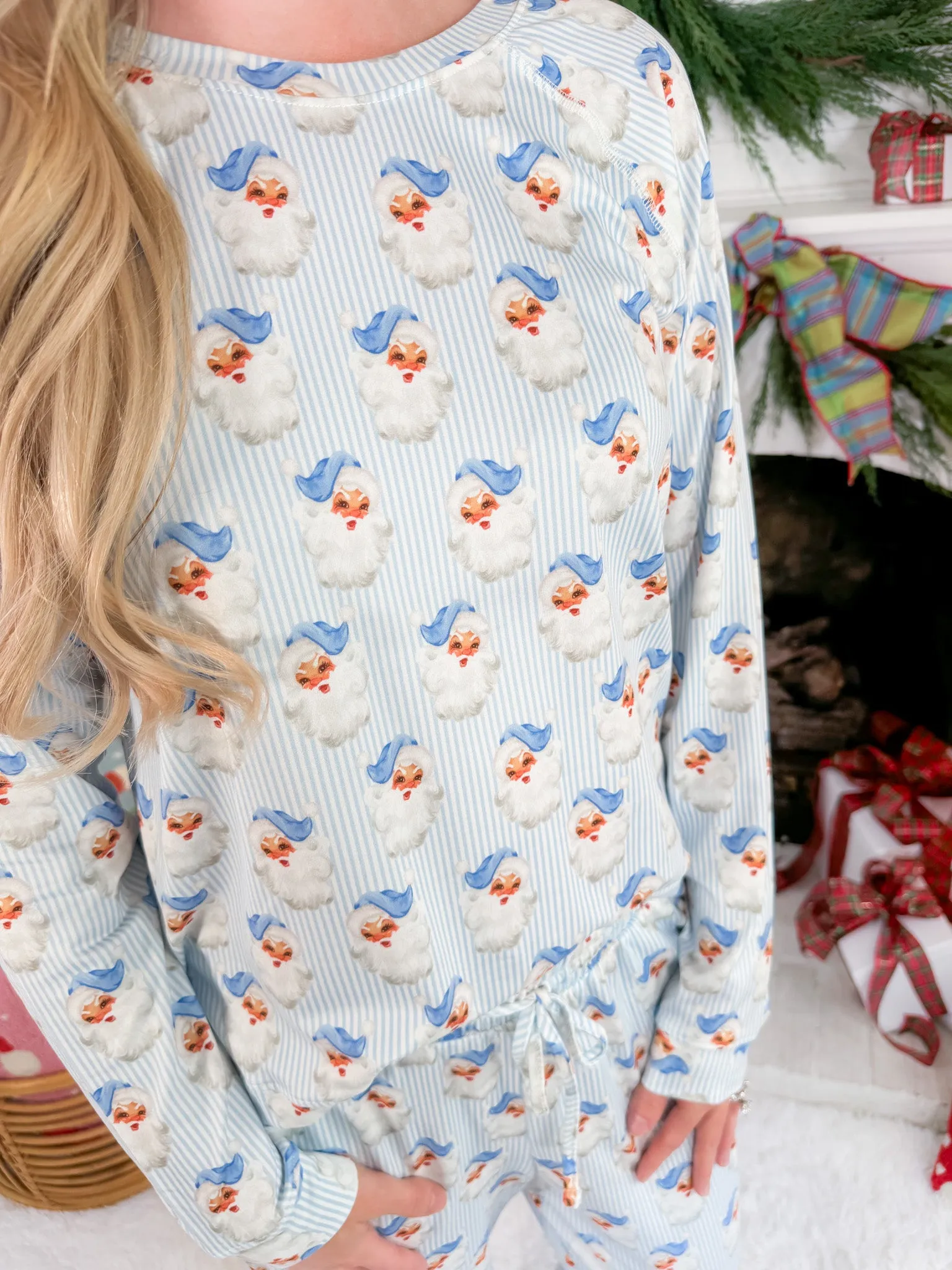 Annie Blue Santa Baby Pajamas
