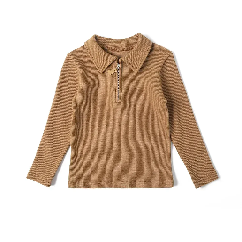 AS Waffles Set Fall Family Matching Outfits – Soft Cotton Girls Dress, Boys Tops, & Baby Set