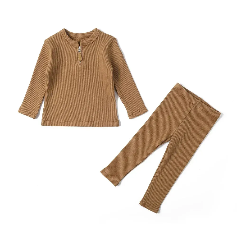 AS Waffles Set Fall Family Matching Outfits – Soft Cotton Girls Dress, Boys Tops, & Baby Set