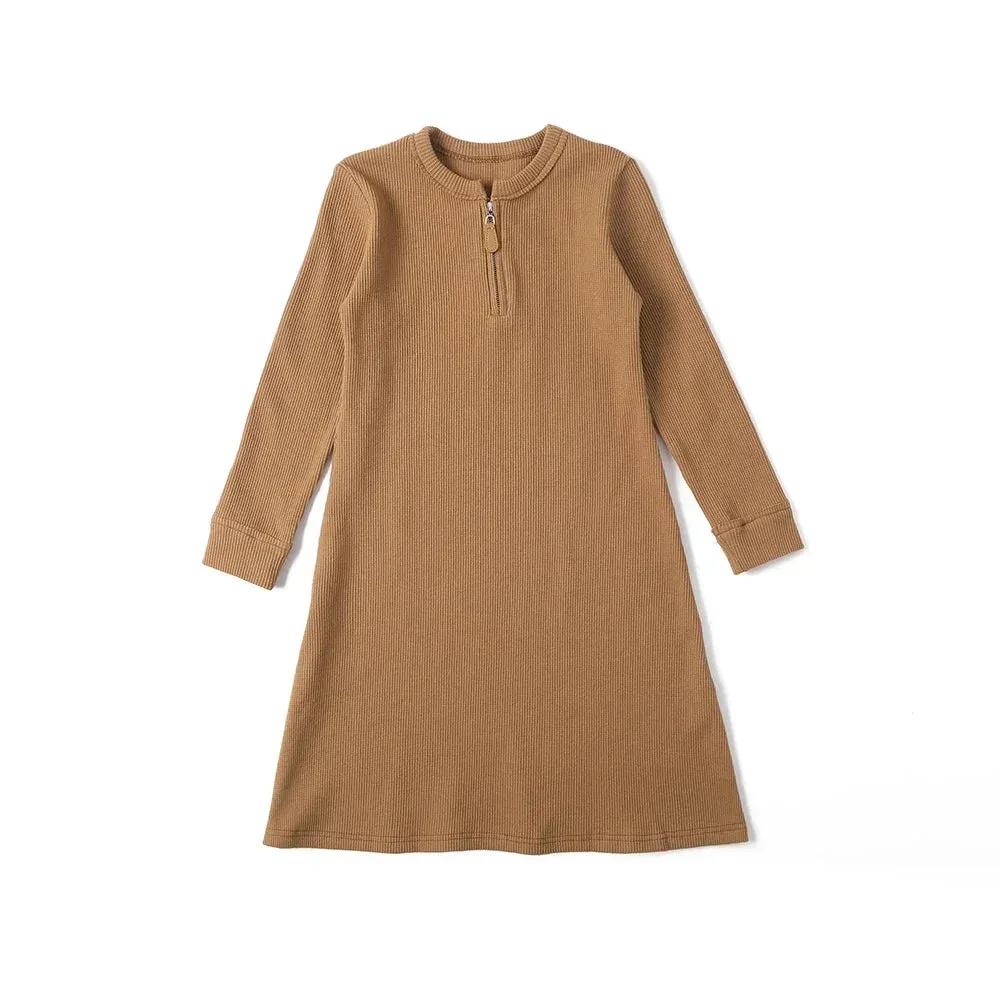 AS Waffles Set Fall Family Matching Outfits – Soft Cotton Girls Dress, Boys Tops, & Baby Set