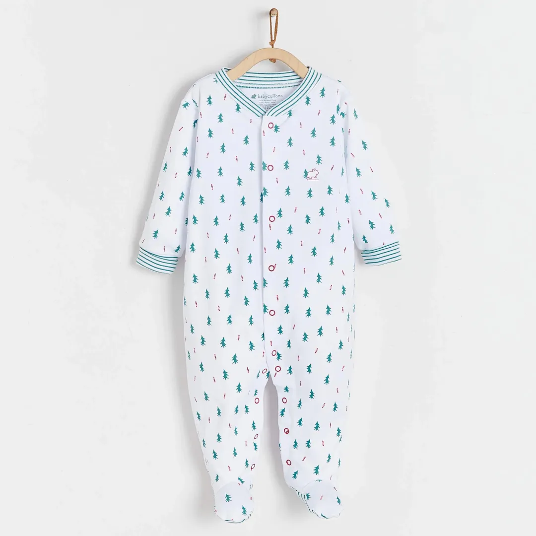 Babycottons Christmas Pajama Snap Sootie