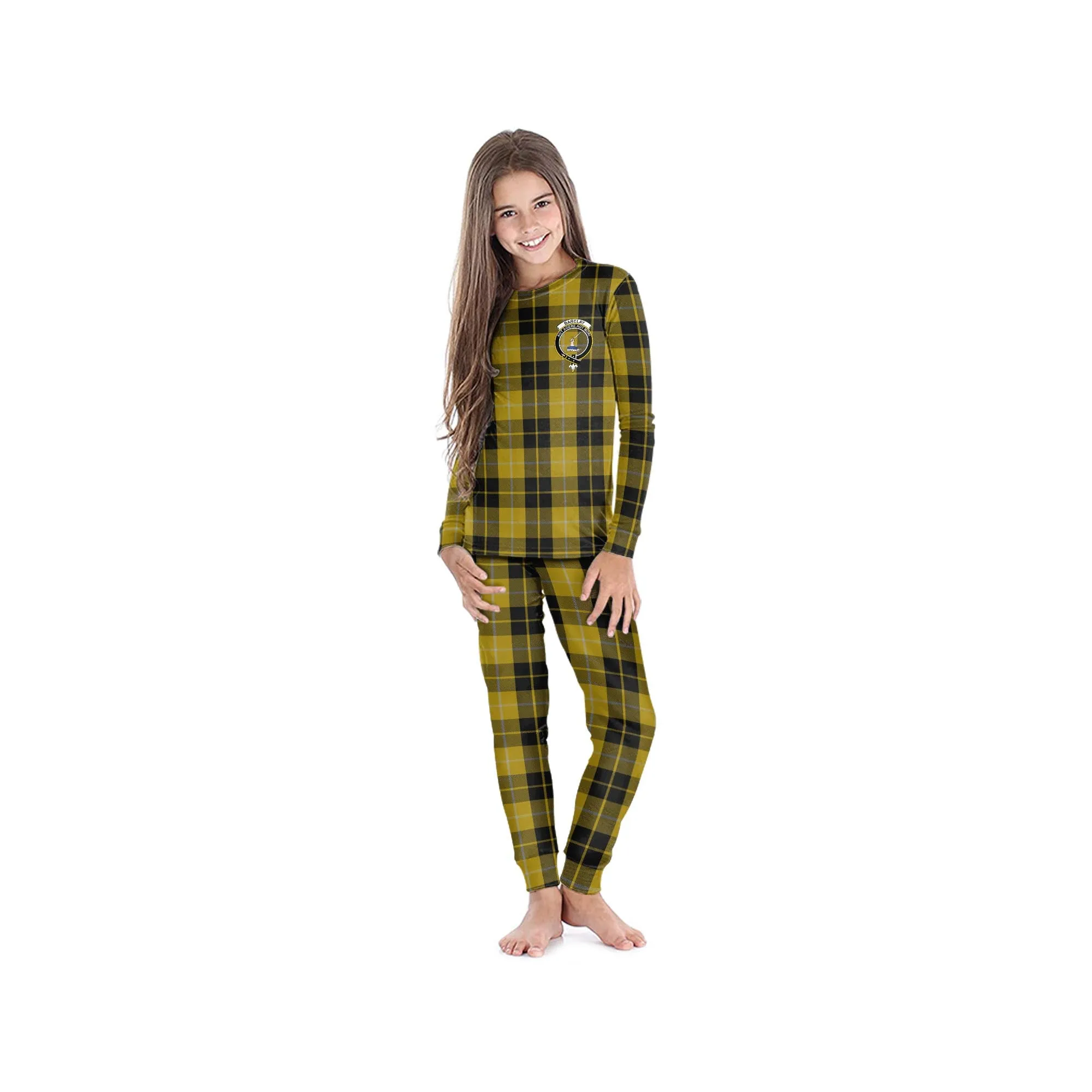 Barclay Dress Tartan Pajamas Family Set with Family Crest