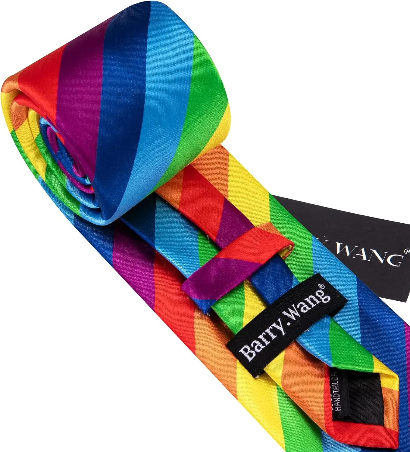 Barry.Wang Men Silk Novelty Tie Set Designer Abstract Necktie Pocket Square Cufflinks Wedding Party Formal