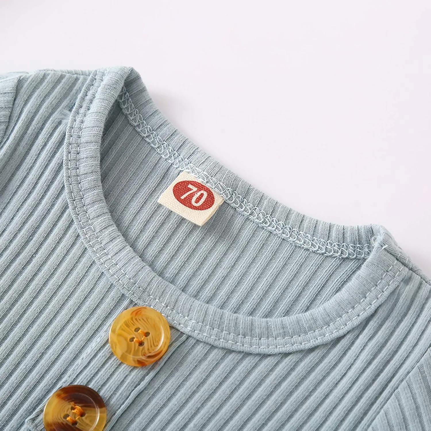 BASKOPA Baby Knotted Sleeper Gown Unisex Boys Girls Sleepsuits with Mitten Cuffs and Matching Hat Baby Coming Home Outfit