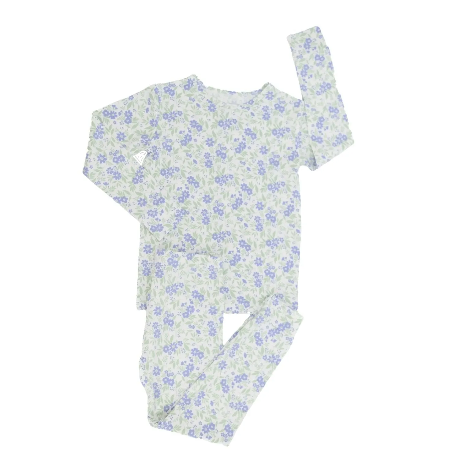 Big Kid Pajama - Vintage Flower Purple