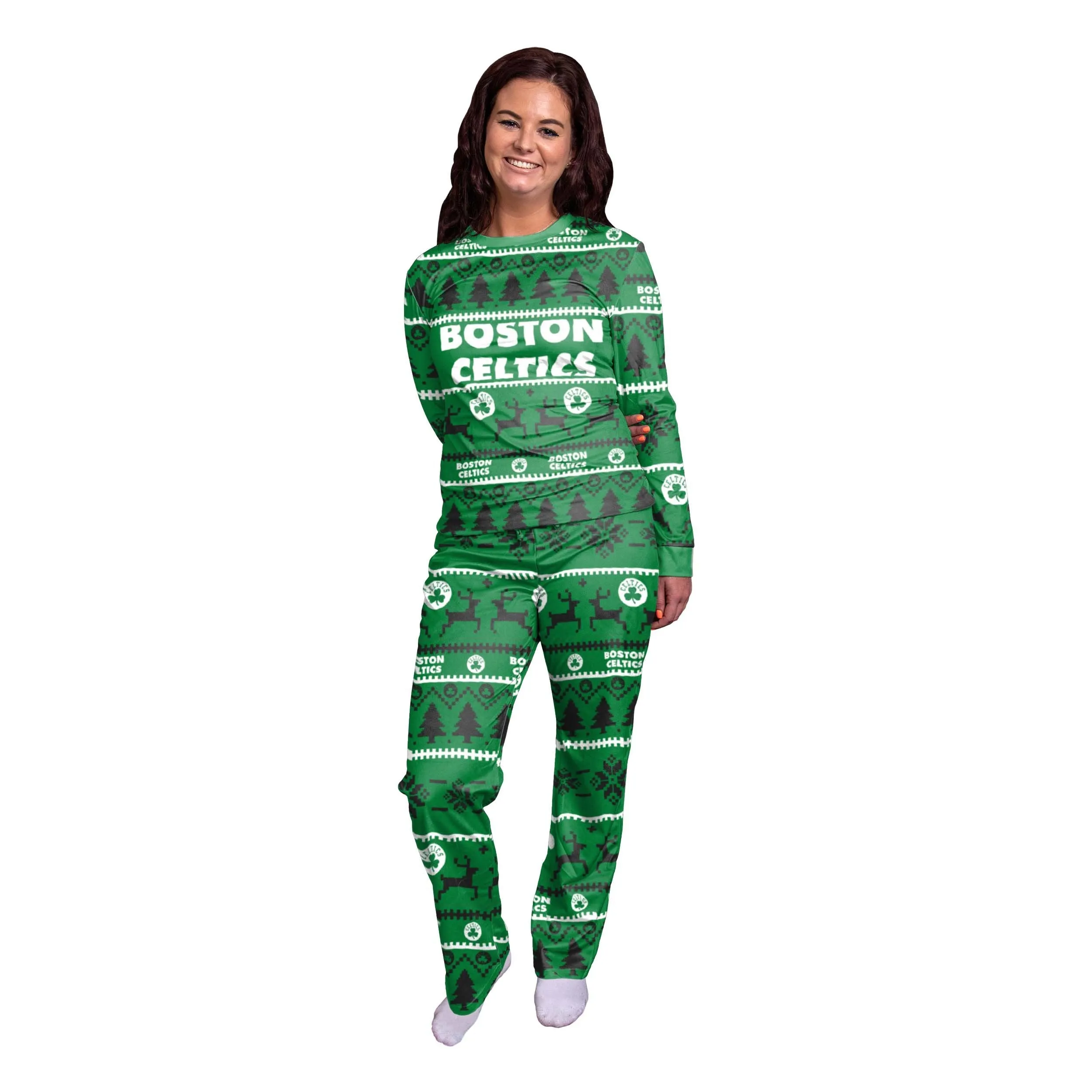 Boston Celtics NBA Family Holiday Pajamas