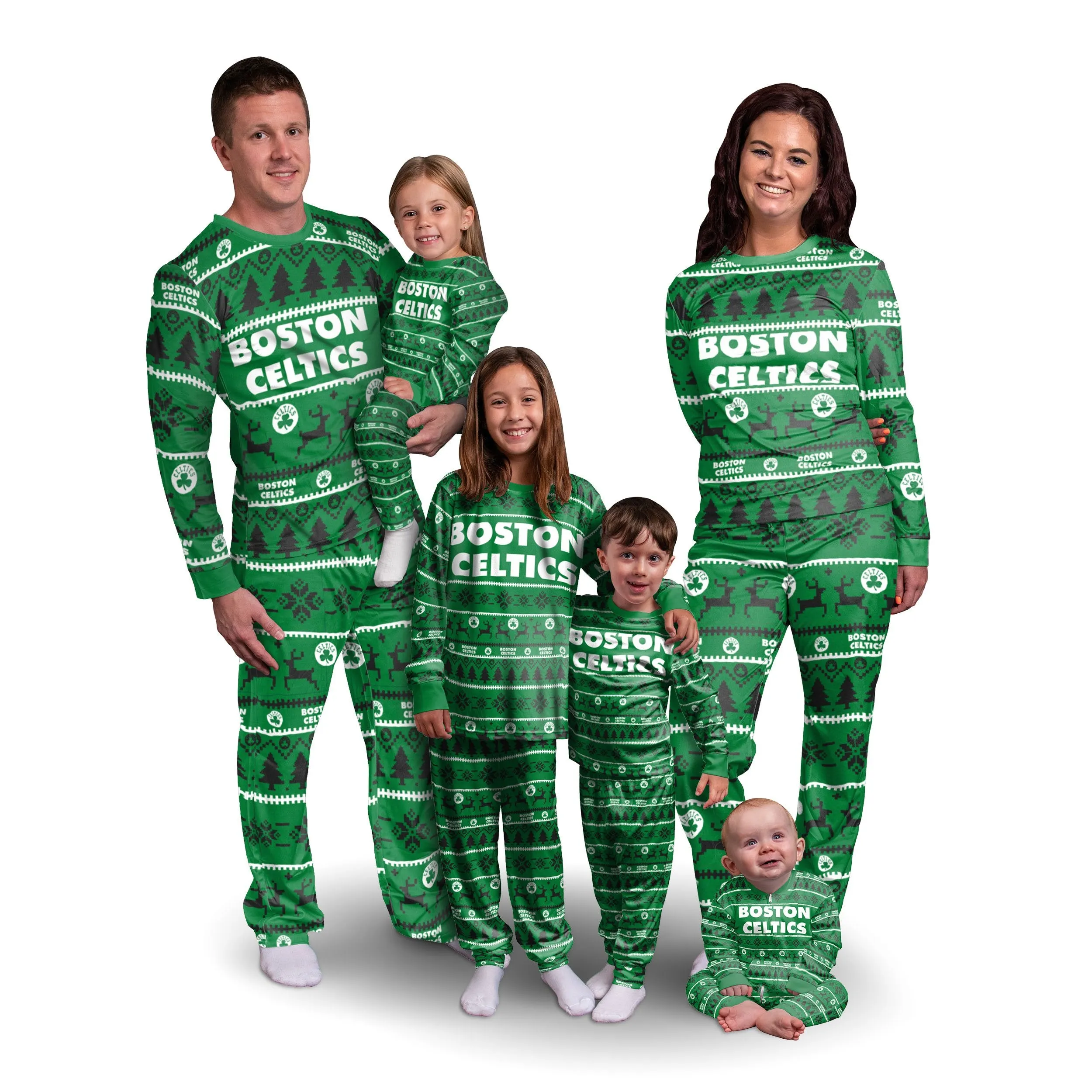 Boston Celtics NBA Family Holiday Pajamas