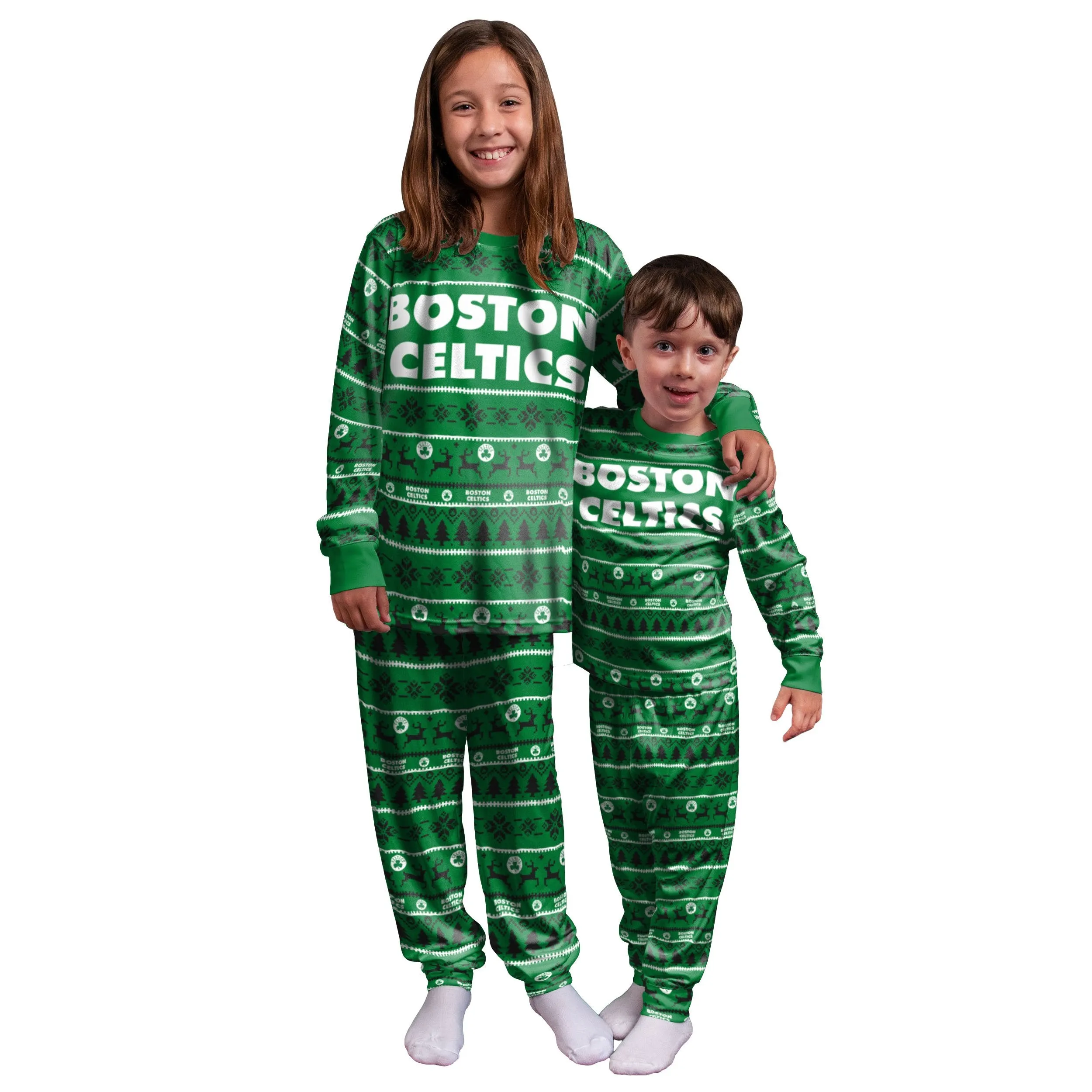 Boston Celtics NBA Family Holiday Pajamas