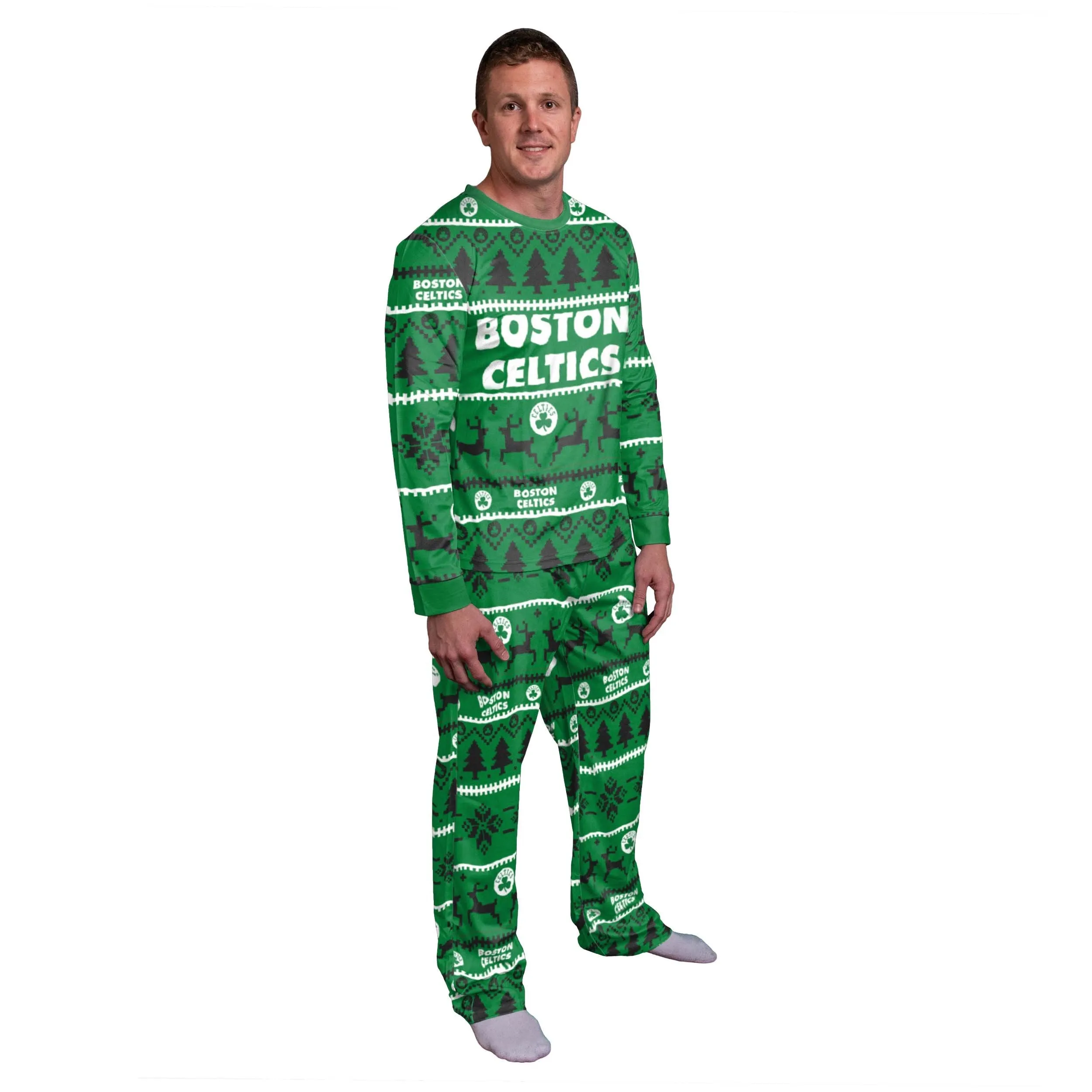 Boston Celtics NBA Family Holiday Pajamas