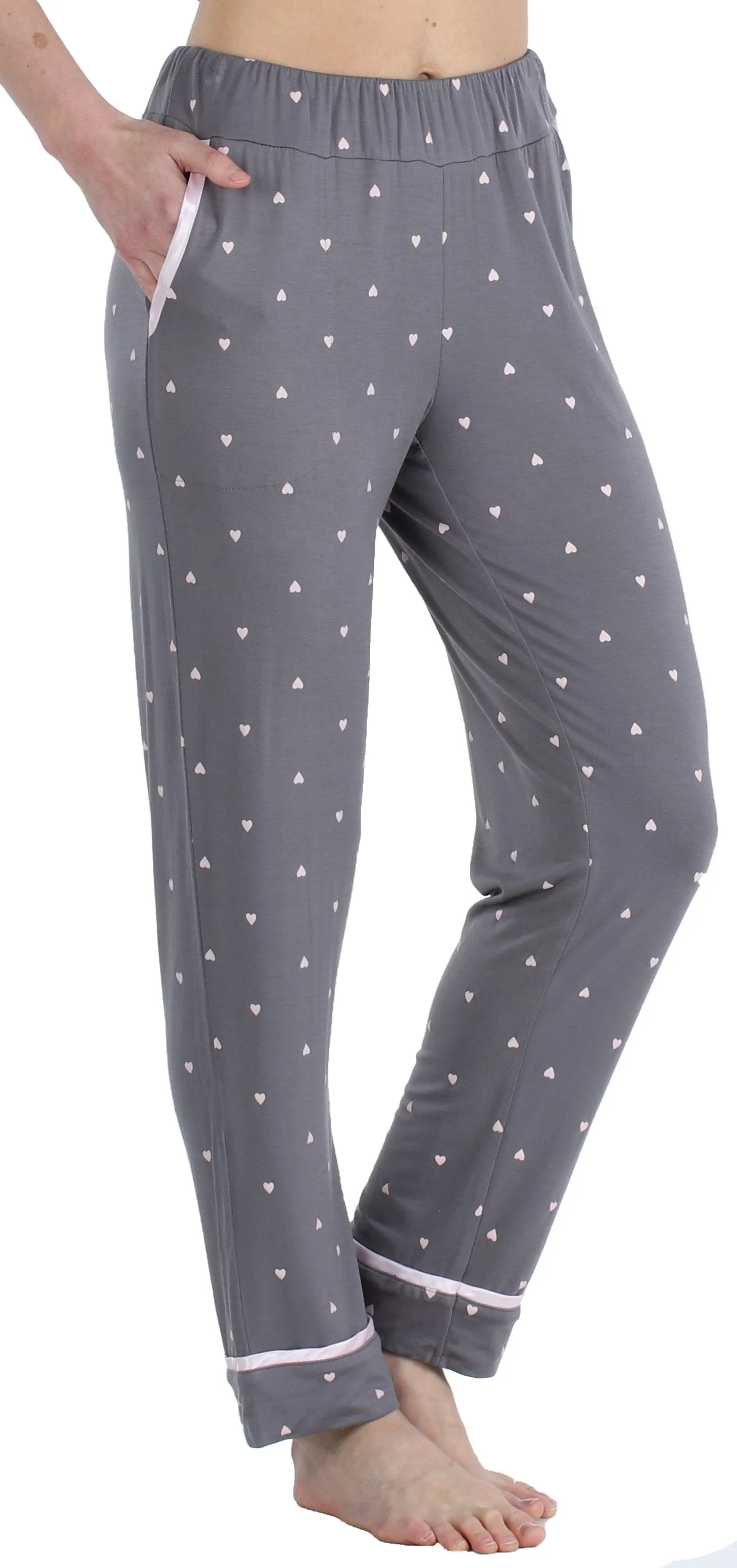 bSoft Women’s Breathable Soft 2-Piece Long Sleeve Button-Down Pajama Lounger Set