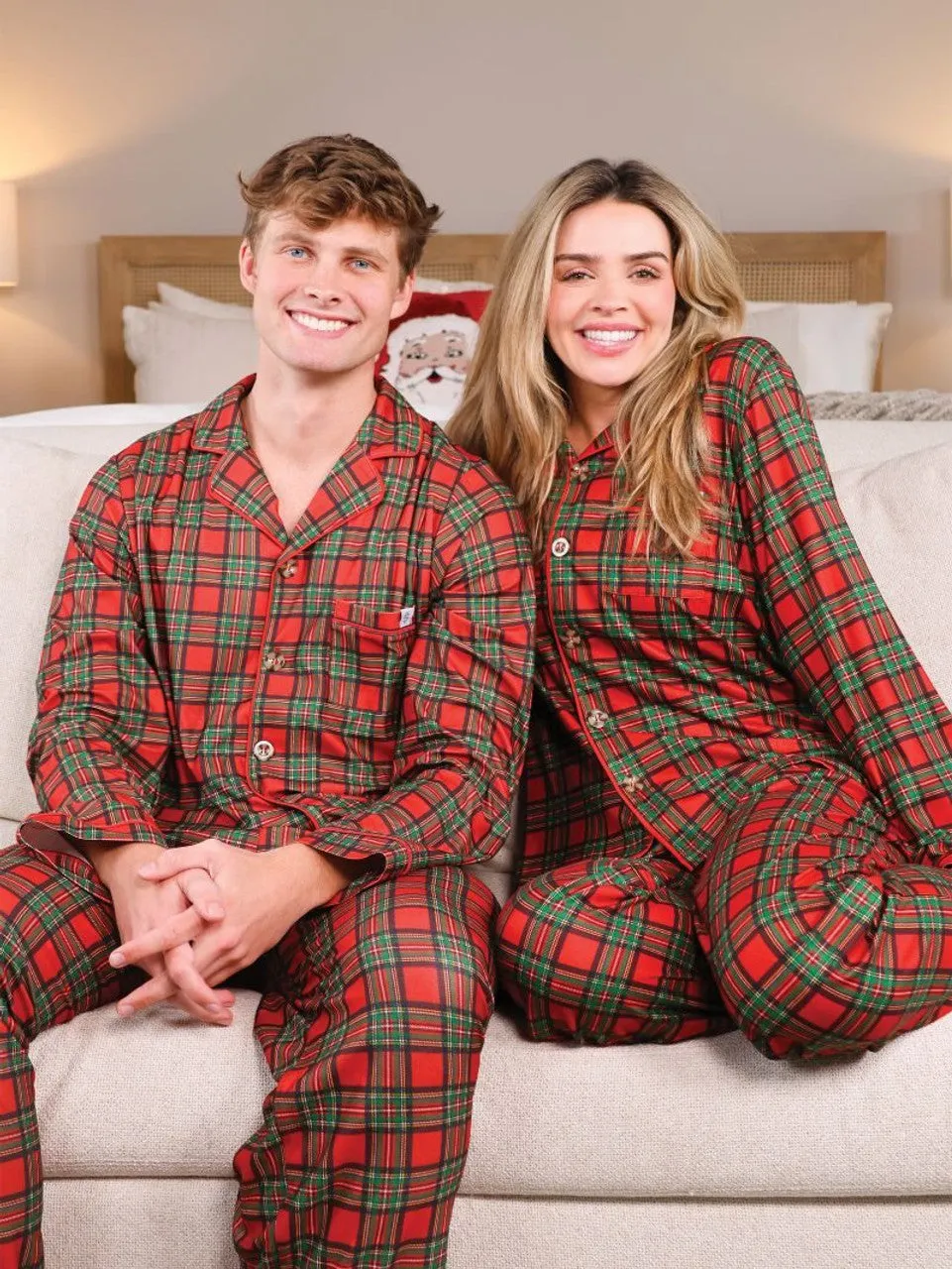 Button Down PJ Set - Plaid