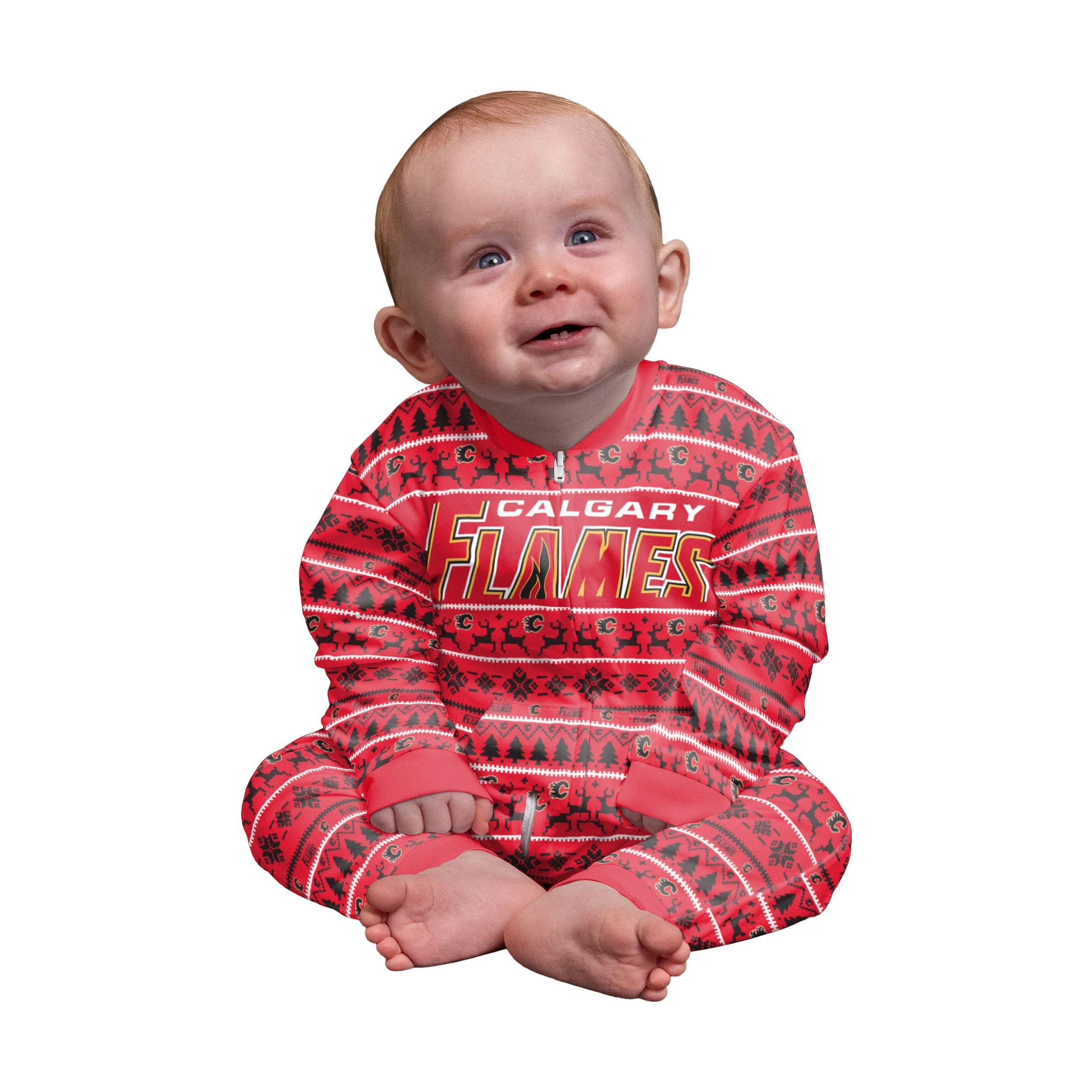 Calgary Flames NHL Family Holiday Pajamas