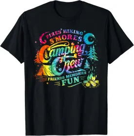 Camping Crew Family Matching Tie Dye Friends Men Women Kid T-Shirt