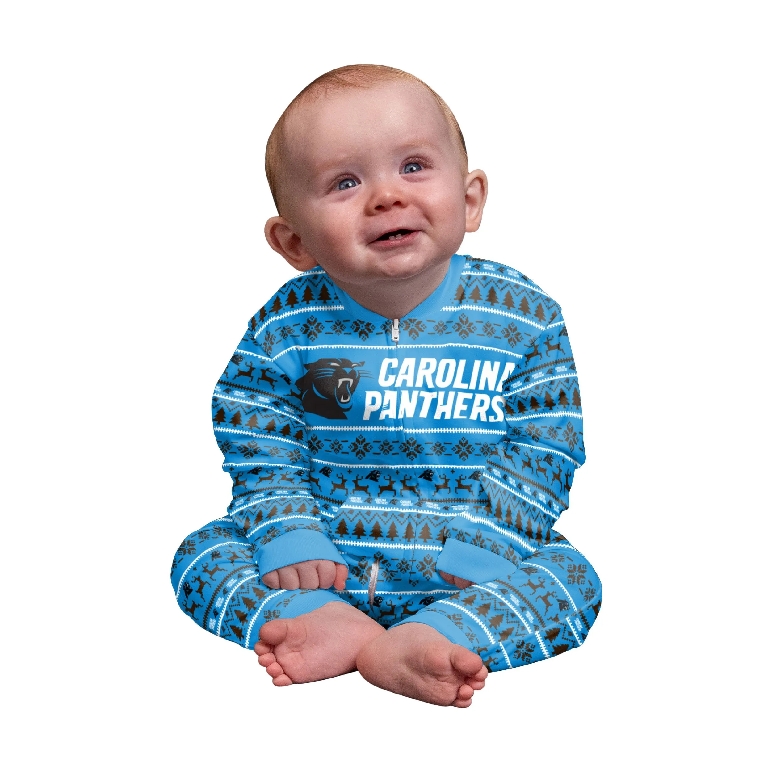 Carolina Panthers NFL Family Holiday Pajamas