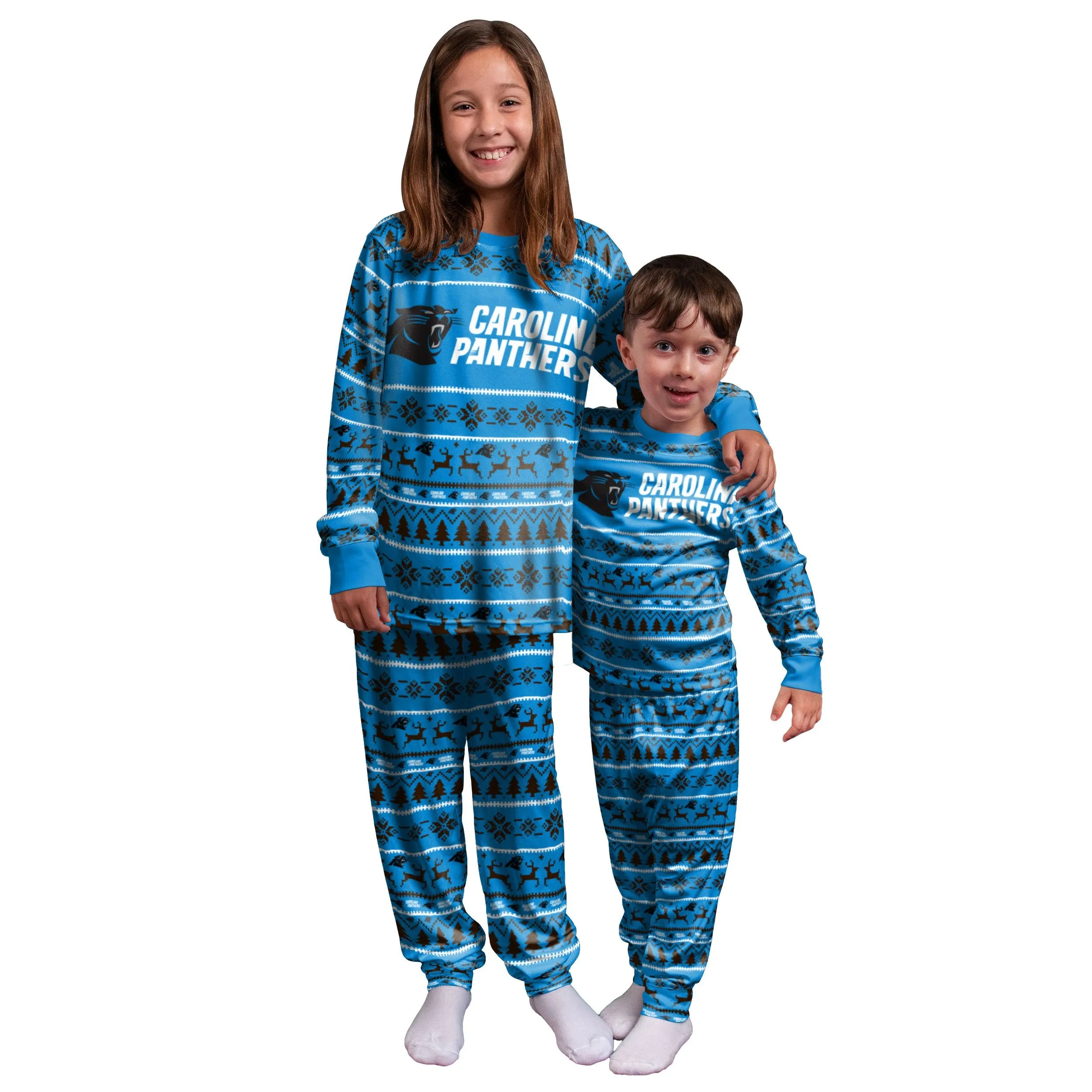 Carolina Panthers NFL Family Holiday Pajamas