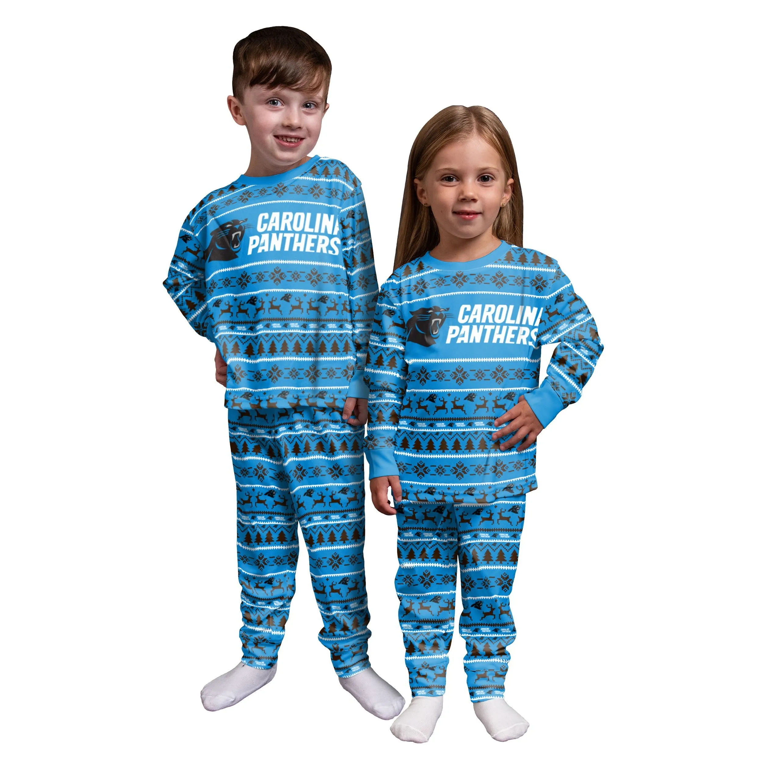 Carolina Panthers NFL Family Holiday Pajamas