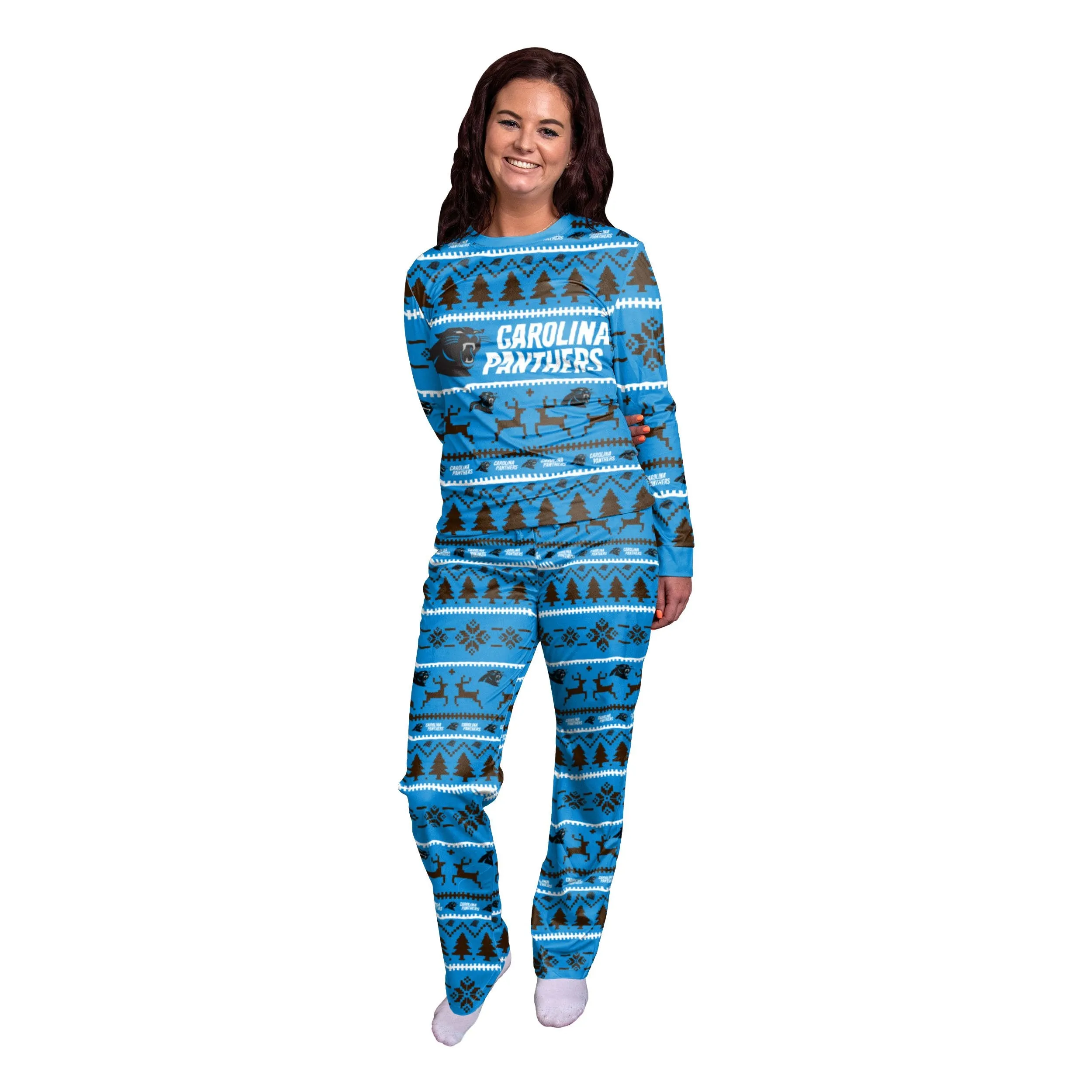 Carolina Panthers NFL Family Holiday Pajamas