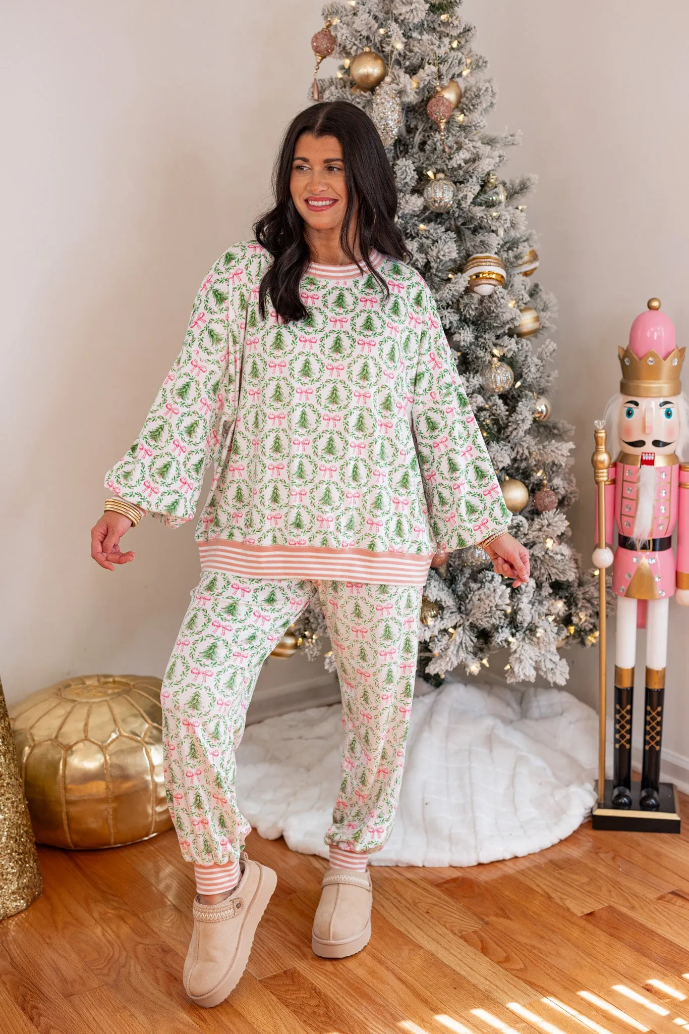 Christmas Cheer White Pajama Pants