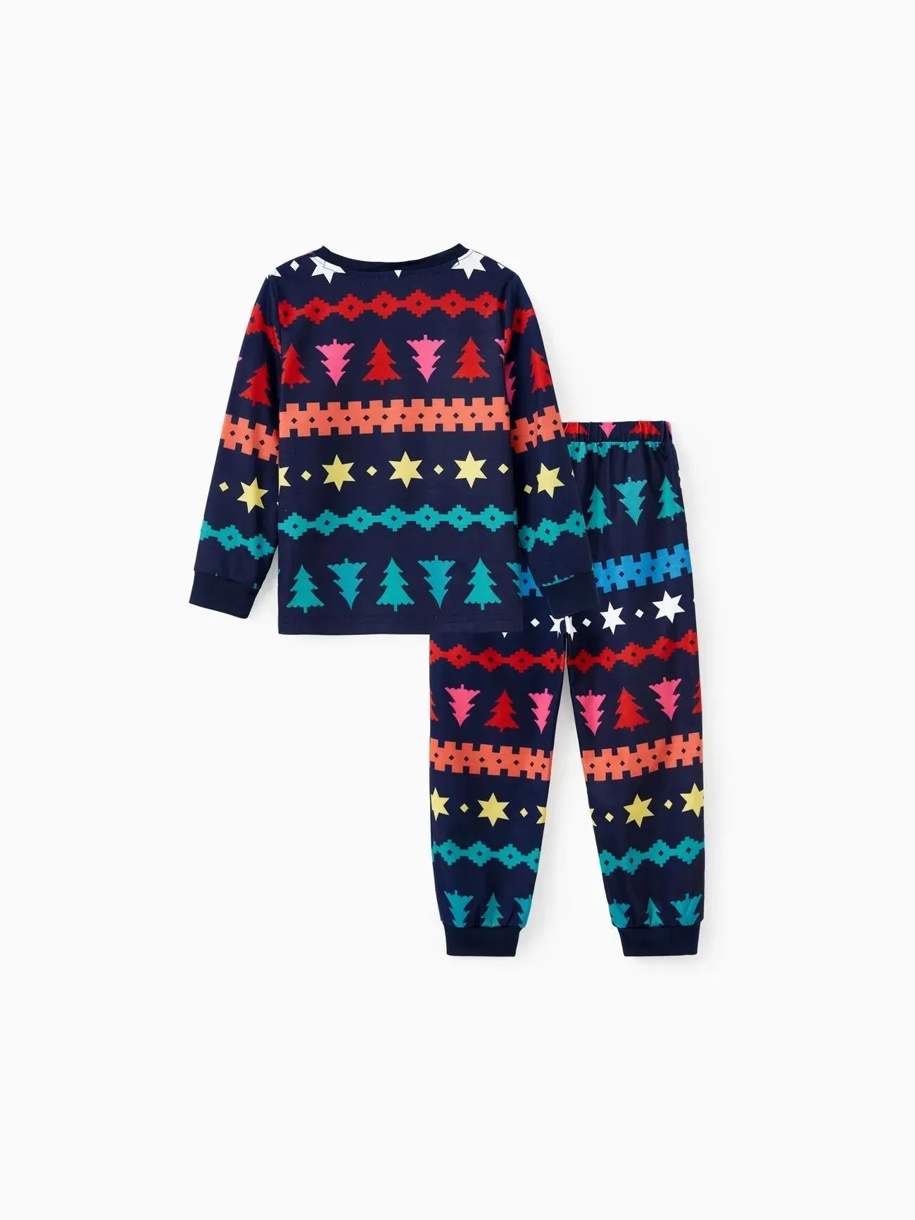 Christmas Family Matching Xmas Tree And Star Fair Isle Pajama Set