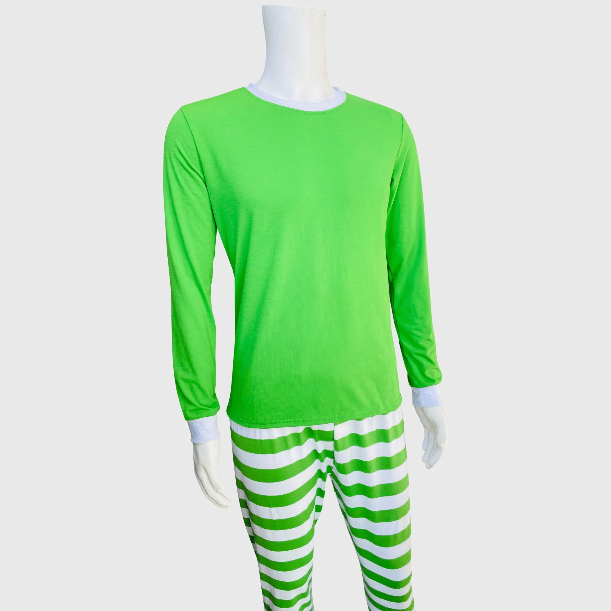 Christmas Green White Family Pajama Set (Kids & Adult)