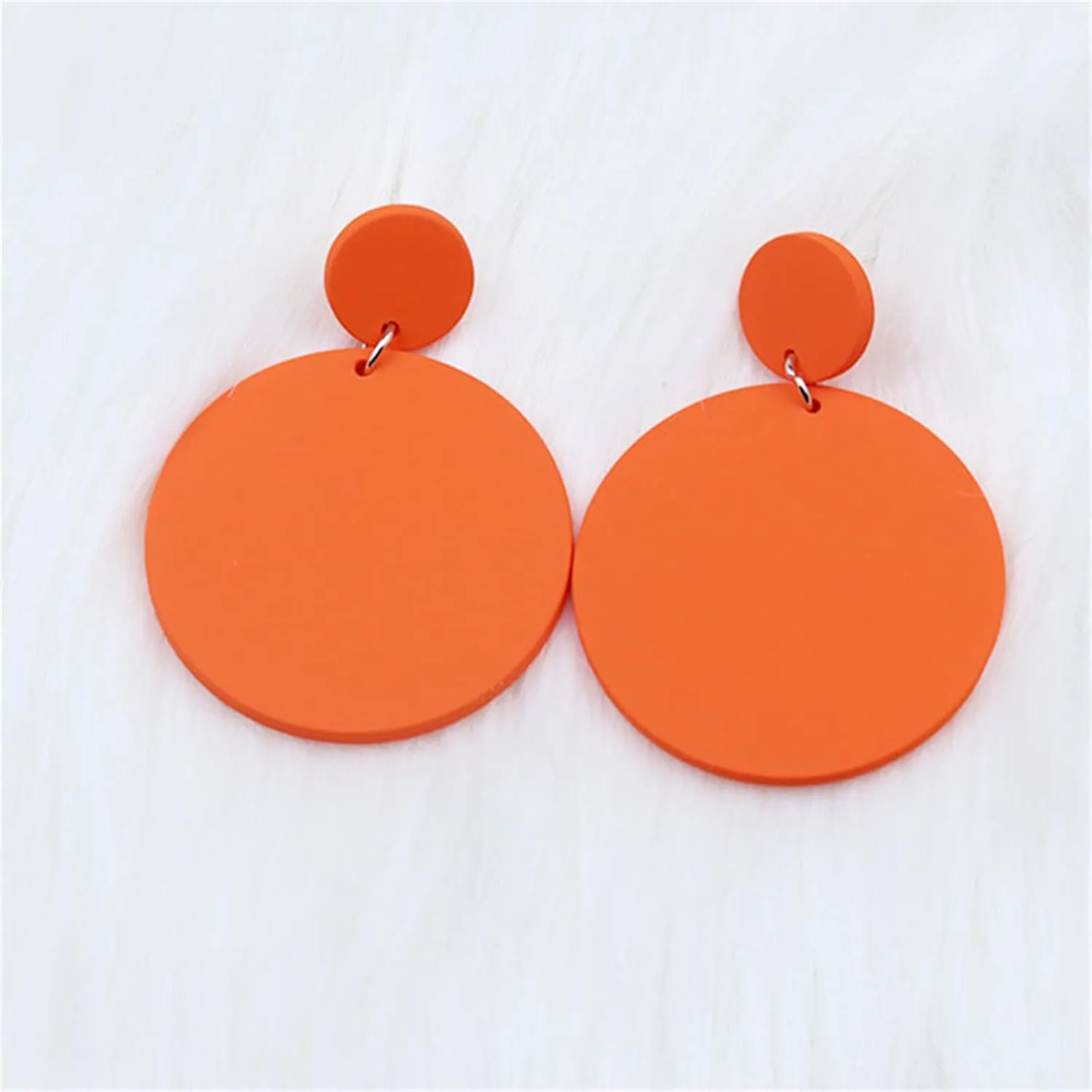 coadipress Multicolor 70s Retro Neon Earrings 80s Classic Round Earrings Lightweight Geometric Earrings for Women 80s Party Costume Accessory