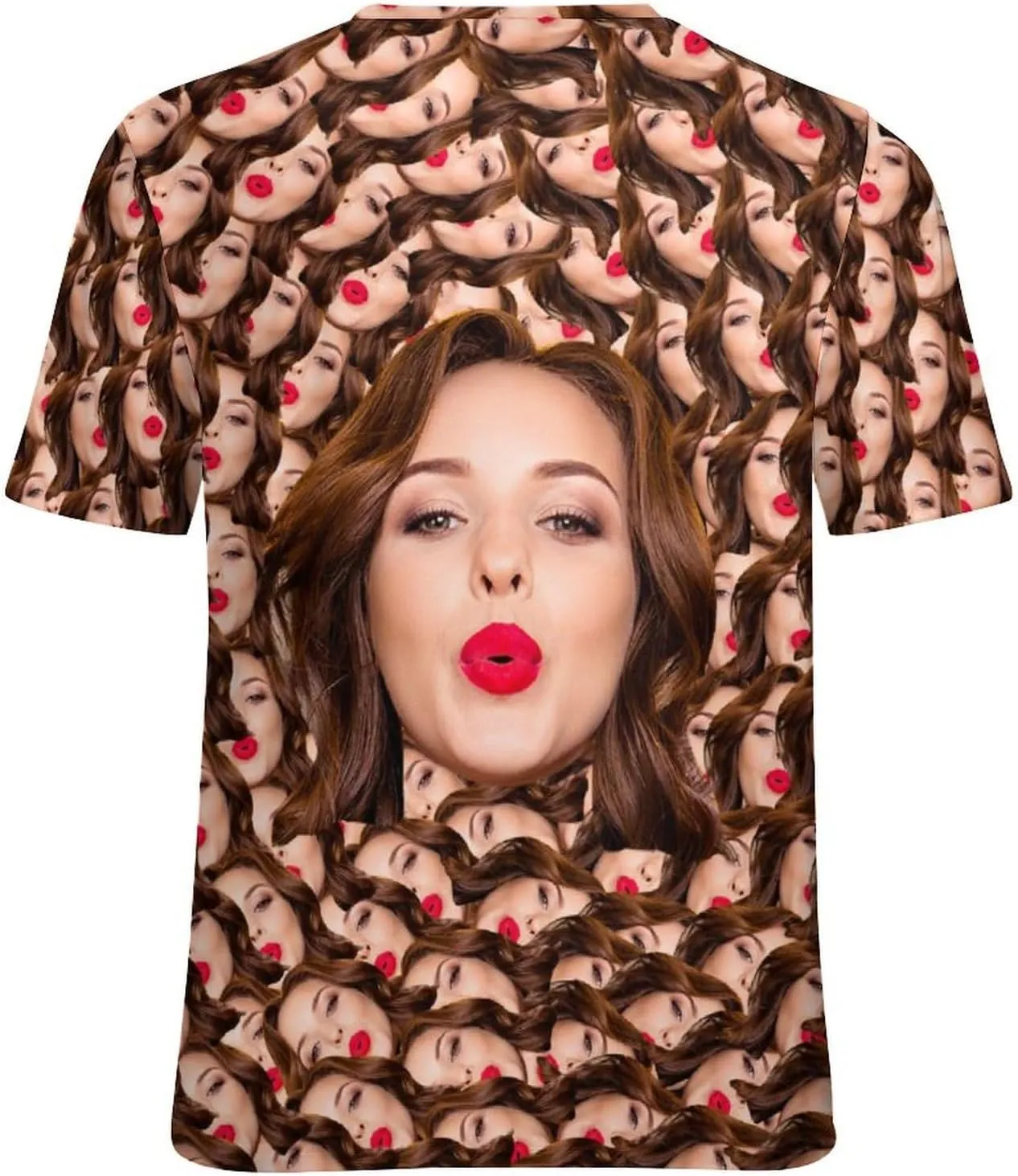 Custom Christmas Shirts for Men Women Family Matching Funny Faces Print Santa T-Shirts Personalized Tees