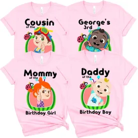 Custom Family Matching Melon Birthday Children Party Shirts