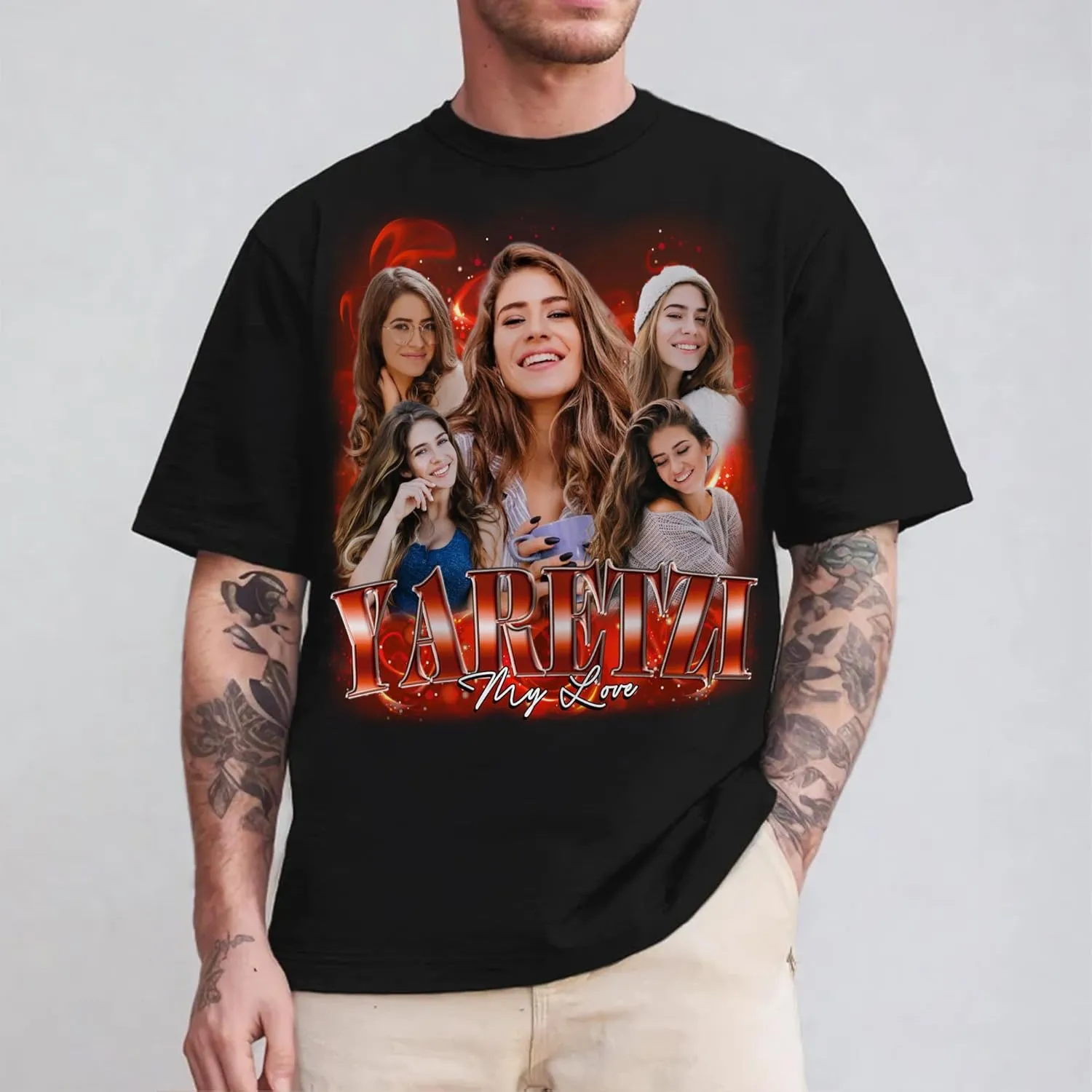 Custom Photo Shirt for Men & Women, Personalized Shirt with Picture Gift for Boyfriend Girlfriend, Dad Mom, Friends, Family