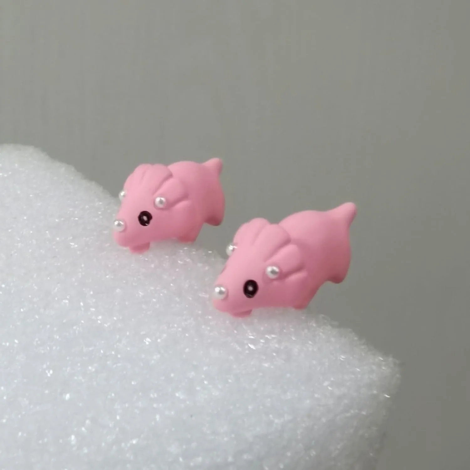 Cute Animal Bite Earrings for Women Trendy 3D Clay Earrings Animal Cartoon Biting Ears Stud Earrings Christmas Jewelry Gifts