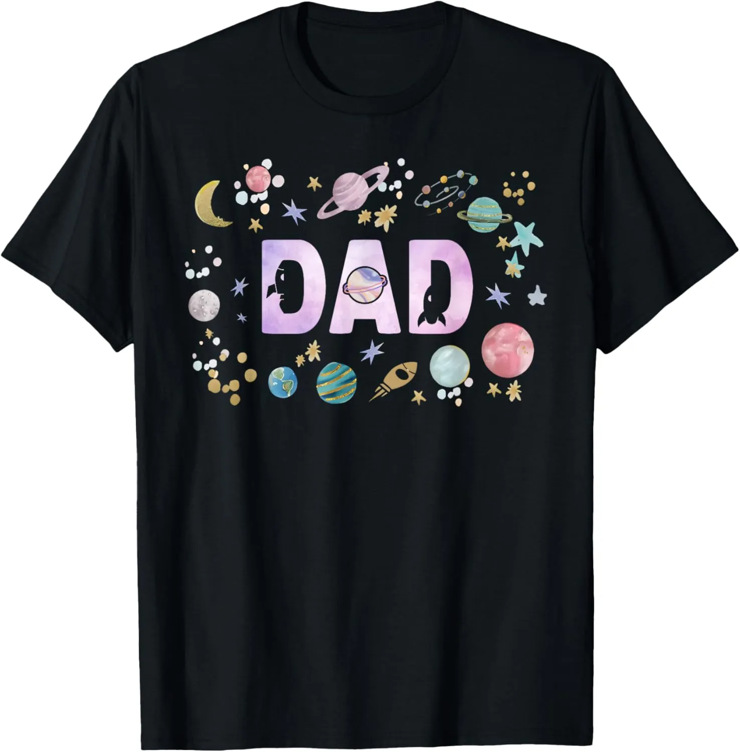 Dad Outer Space Galaxy Birthday Girl 1st Trip Around The Sun T-Shirt