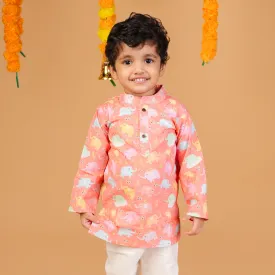 Dancing Elephants Kurta Set
