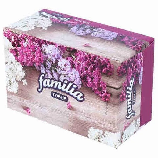 FAMILIA POP-UP TISSUE BOX 150 2 PLAY PINK