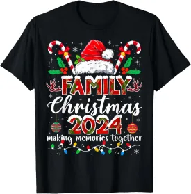 Family Christmas 2024 Matching Squad Santa Elf Funny Xmas T-Shirt
