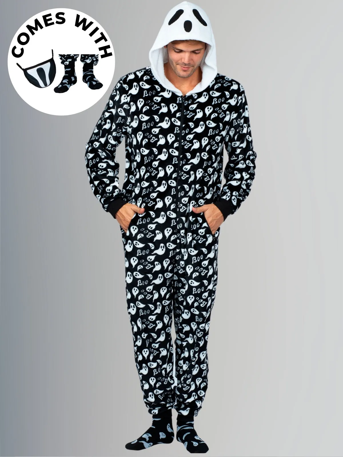 Family Matching Boo-tiful Hoodie Onesie Pajamas Set