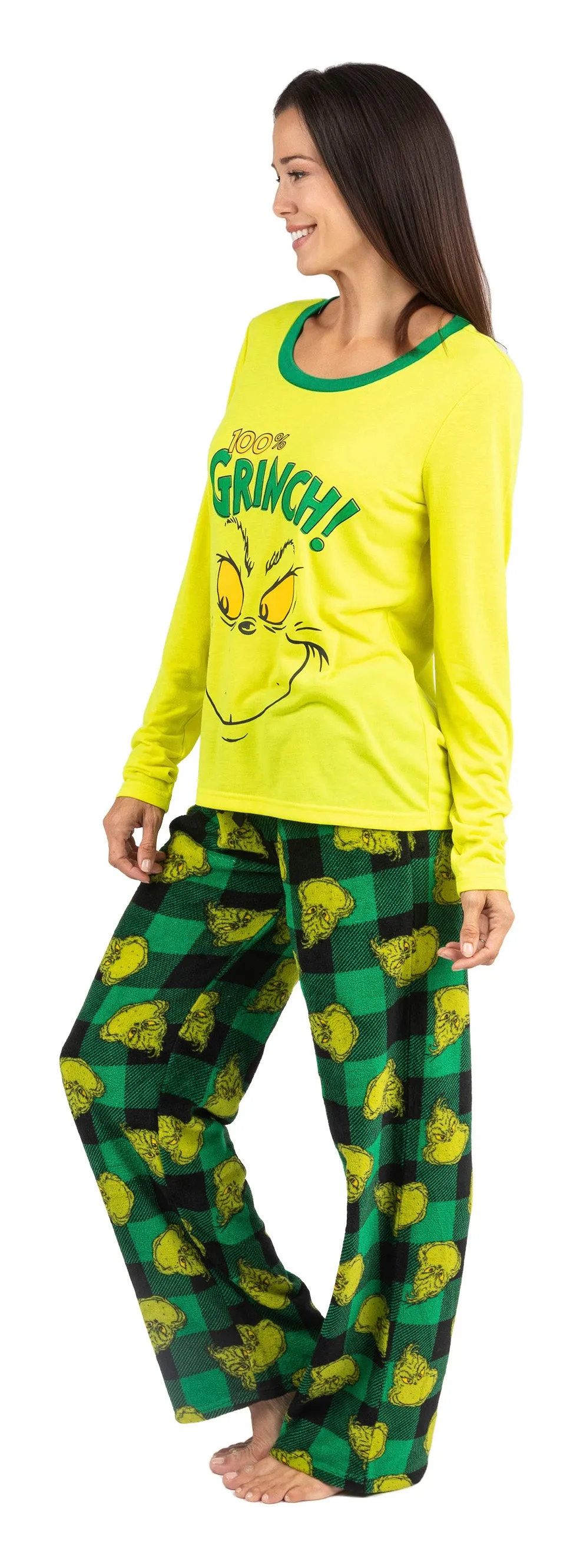 Family Matching Grinch Pajamas and  Socks Set (Green)