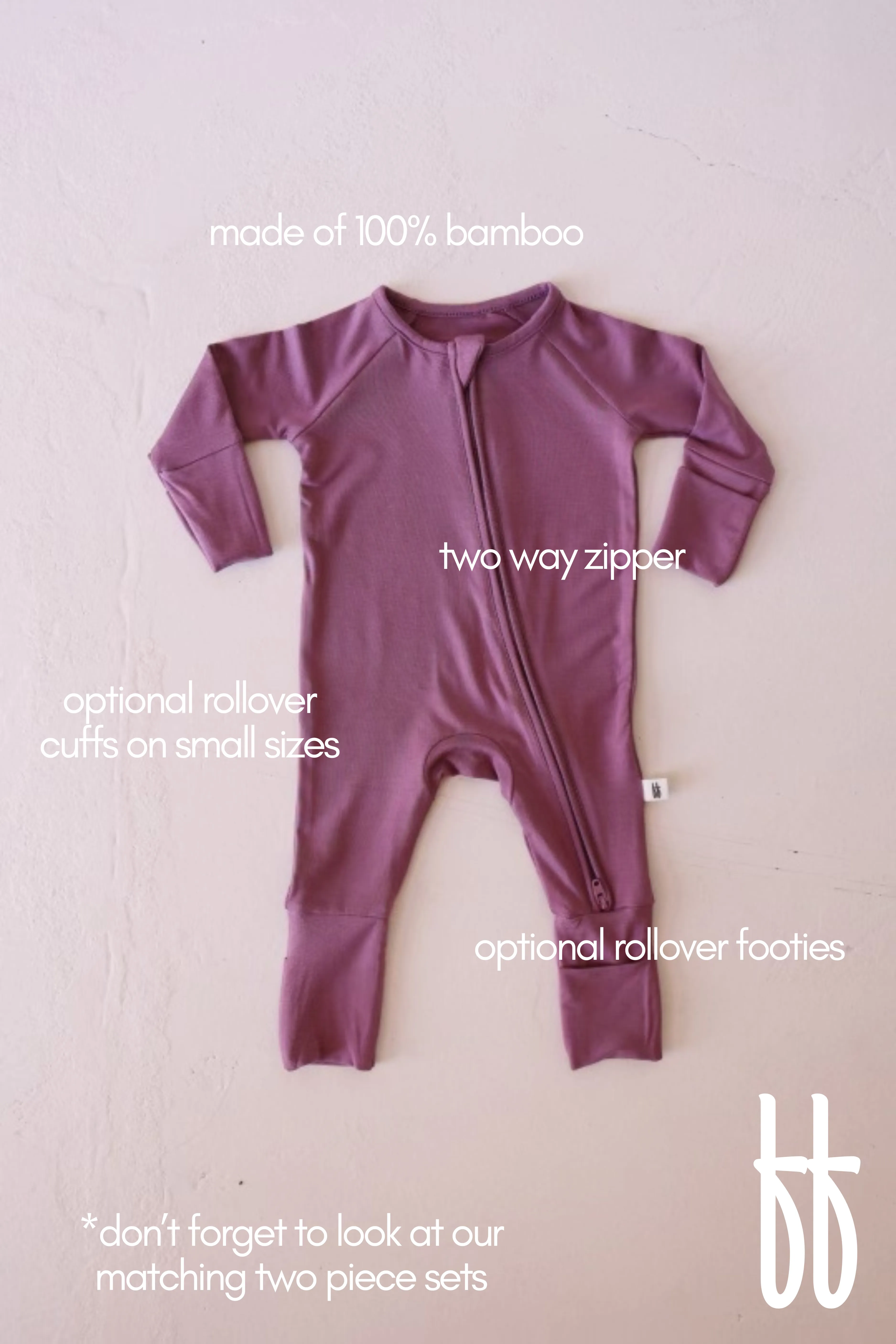 Forever French Bamboo Romper - Amethyst