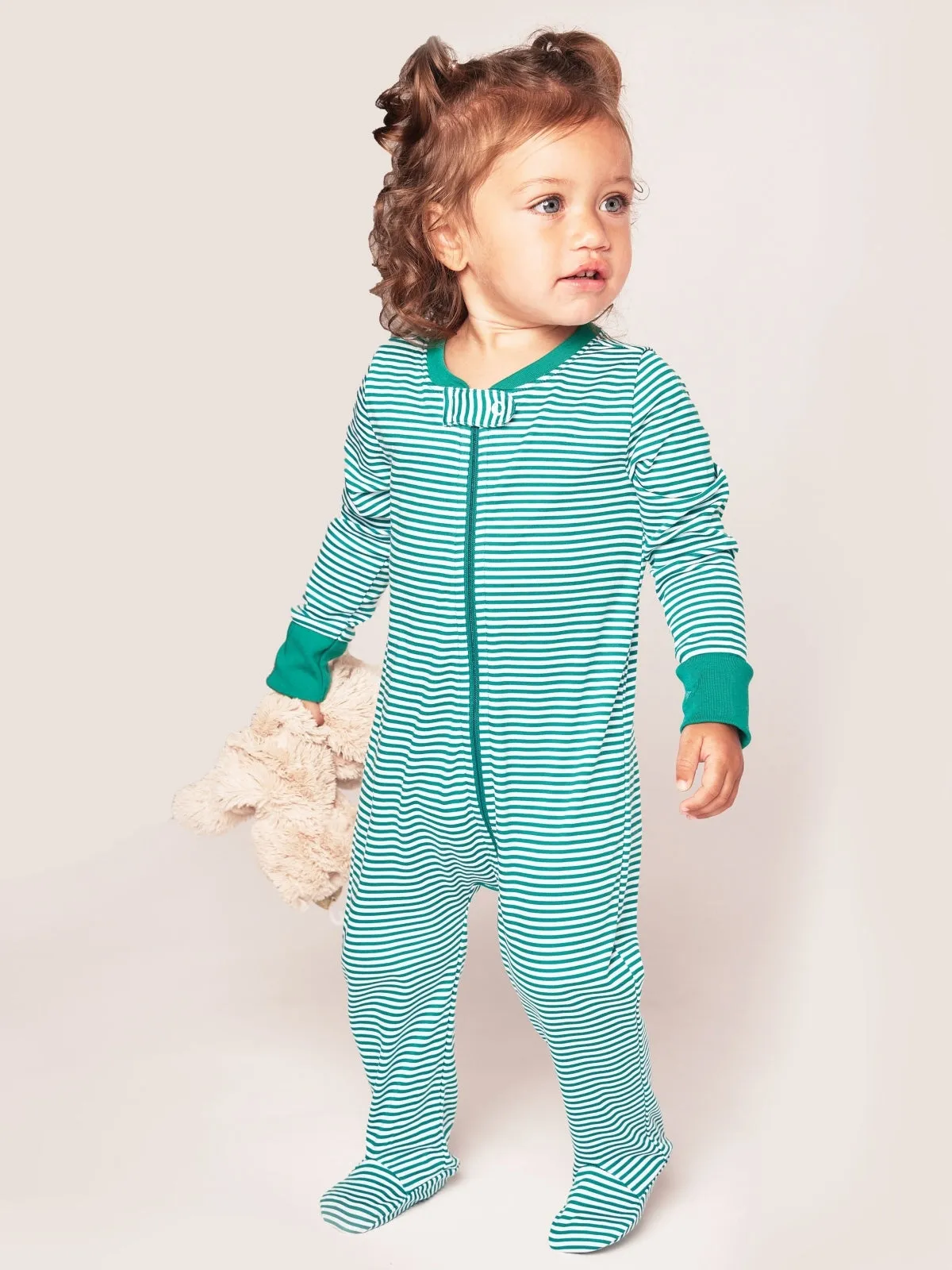 Green Stripe Footie