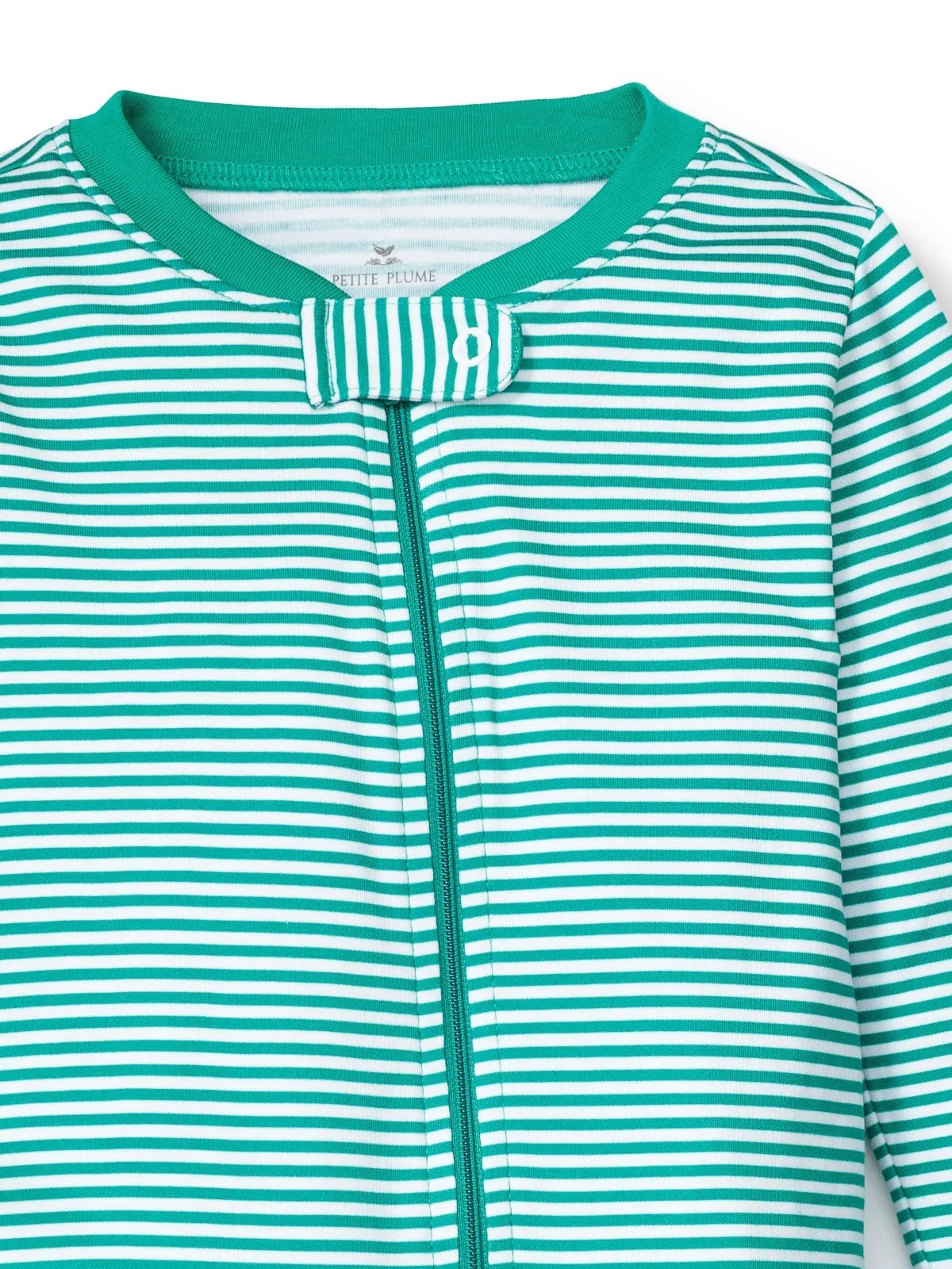 Green Stripe Footie