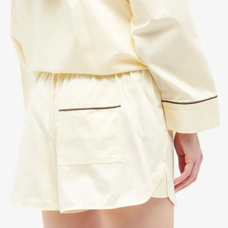 Hay Outline Pajama shorts, light yellow