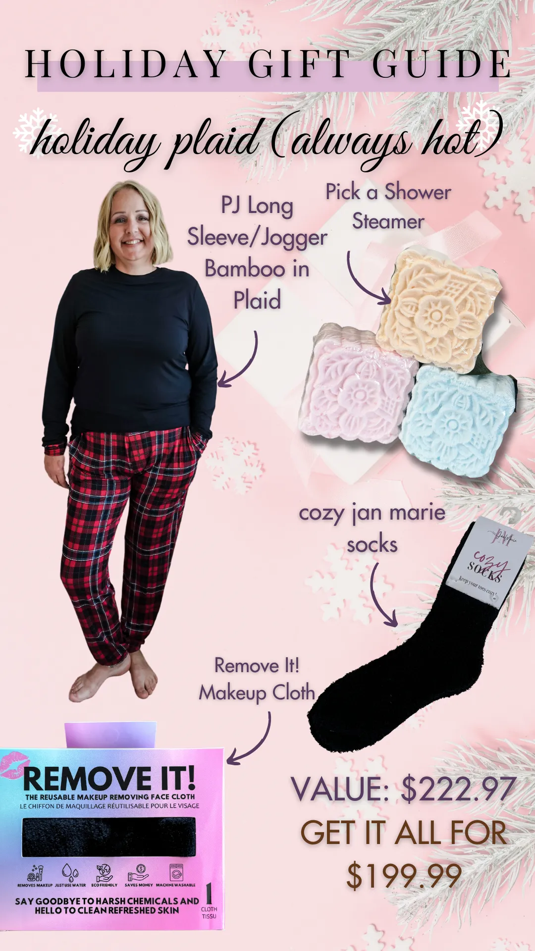 Holiday Plaid Gift Set (For the Lady who's ALWAYS HOT)