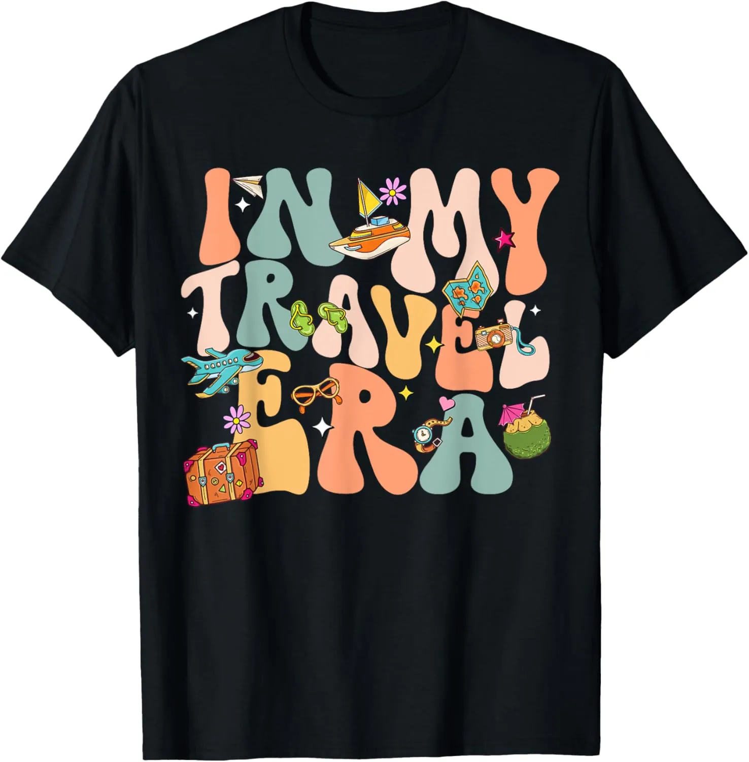 In My Travel Era Airplane Adventure For Family Vacation Trip T-Shirt