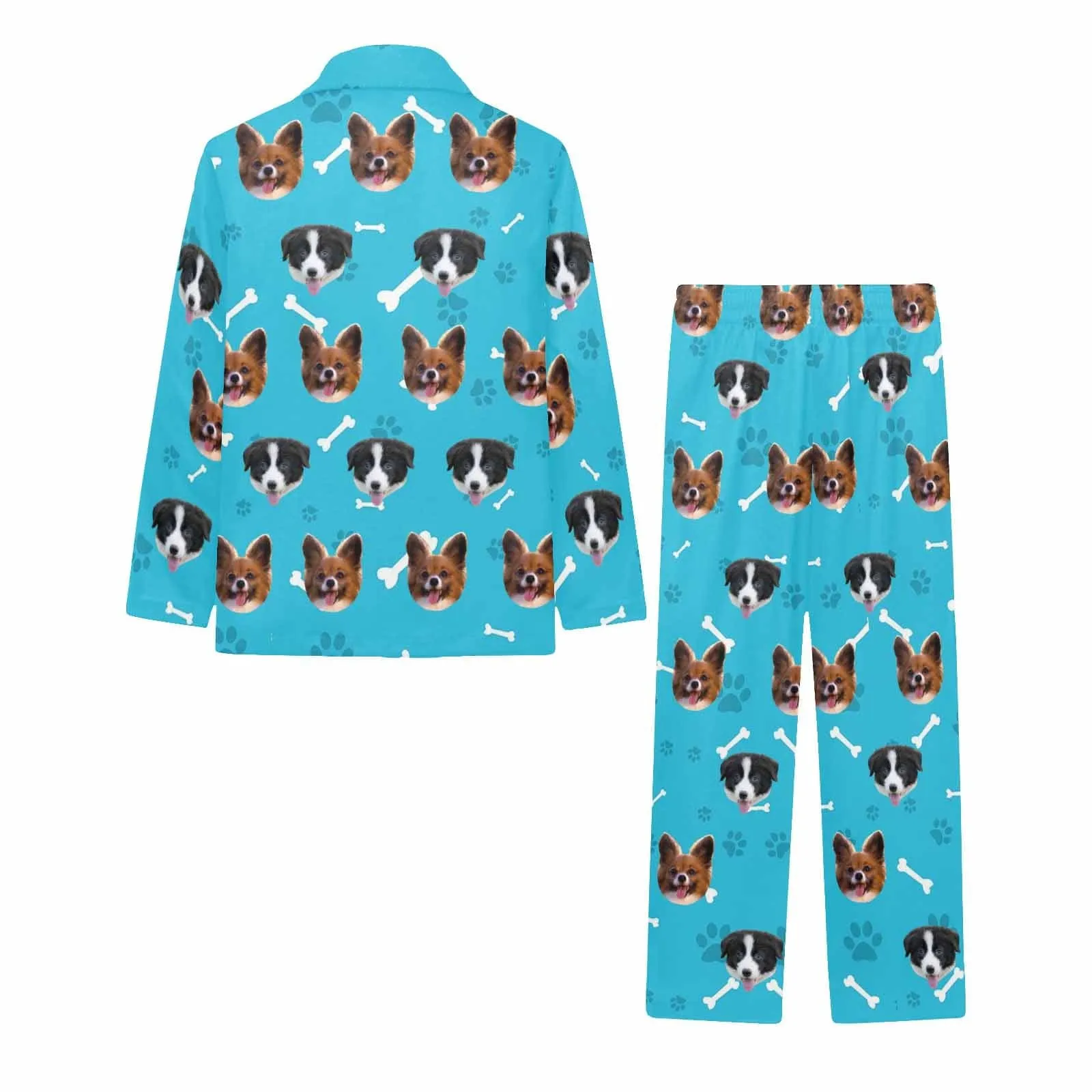 Kid's Pajamas Custom Sleepwear with Pet Dog Face Personalized Pajama Set For Boys&Girls 2-15Y