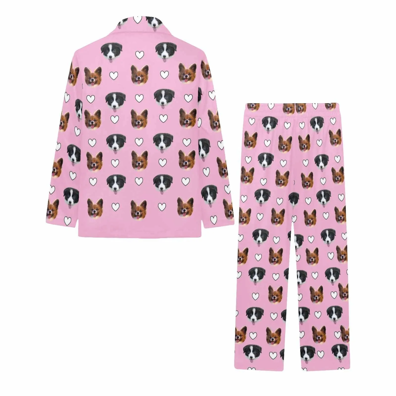 Kid's Pajamas Custom Sleepwear with Pet Dog Face Personalized Pajama Set For Boys&Girls 2-15Y