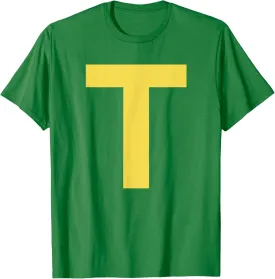 Letter T Funny Chipmunk Group Matching Halloween Costume T-Shirt