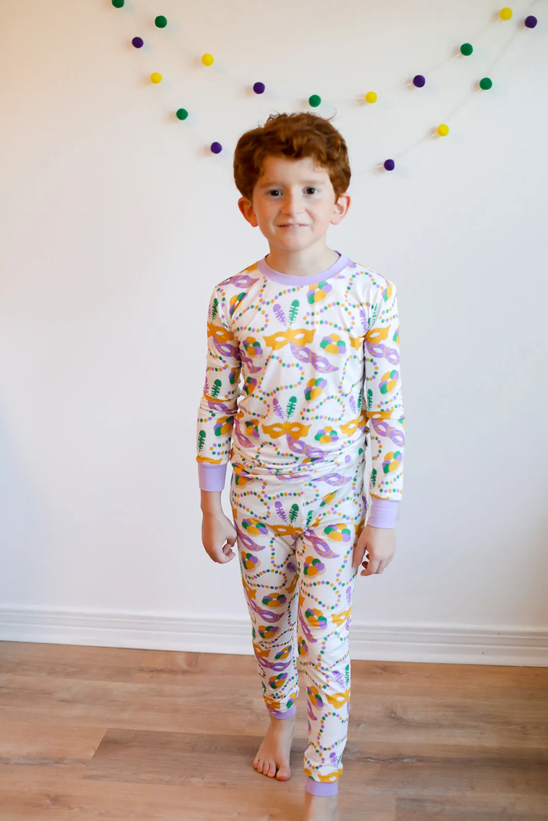 Mardi Gras 2 Piece Bamboo Pajama Set