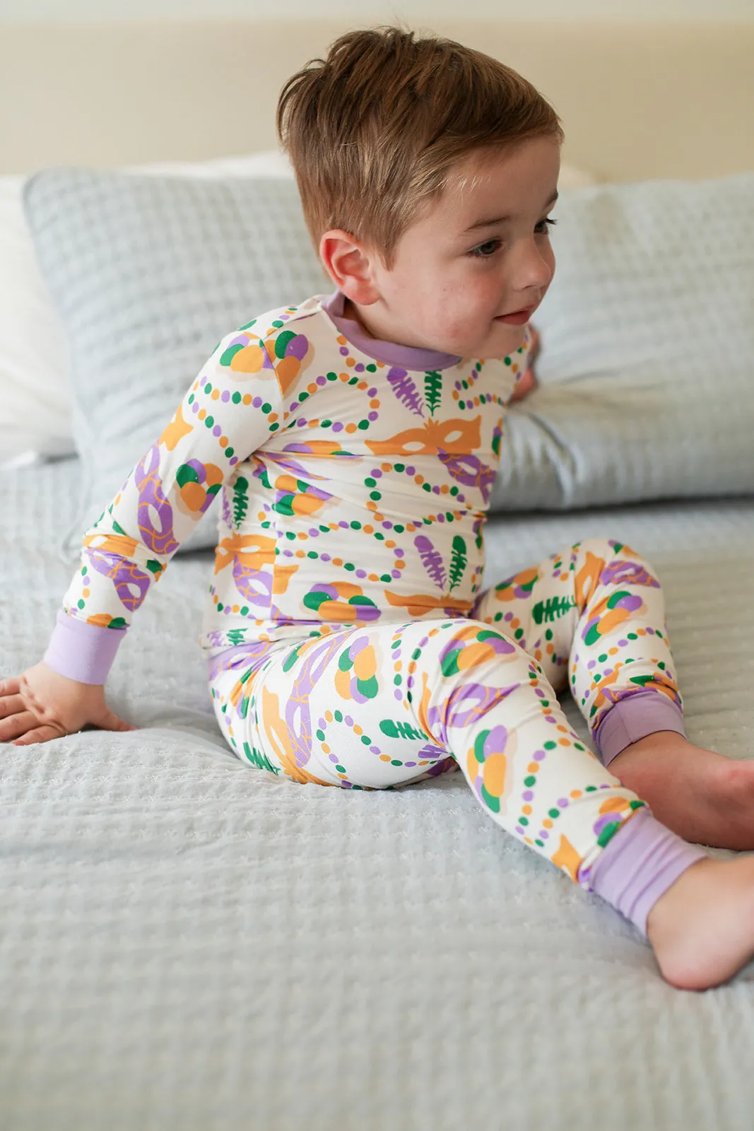 Mardi Gras 2 Piece Bamboo Pajama Set