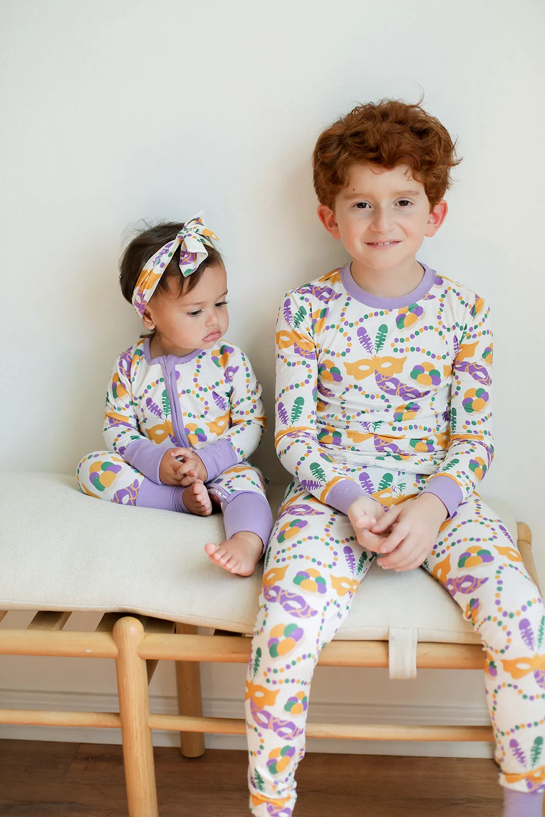 Mardi Gras 2 Piece Bamboo Pajama Set