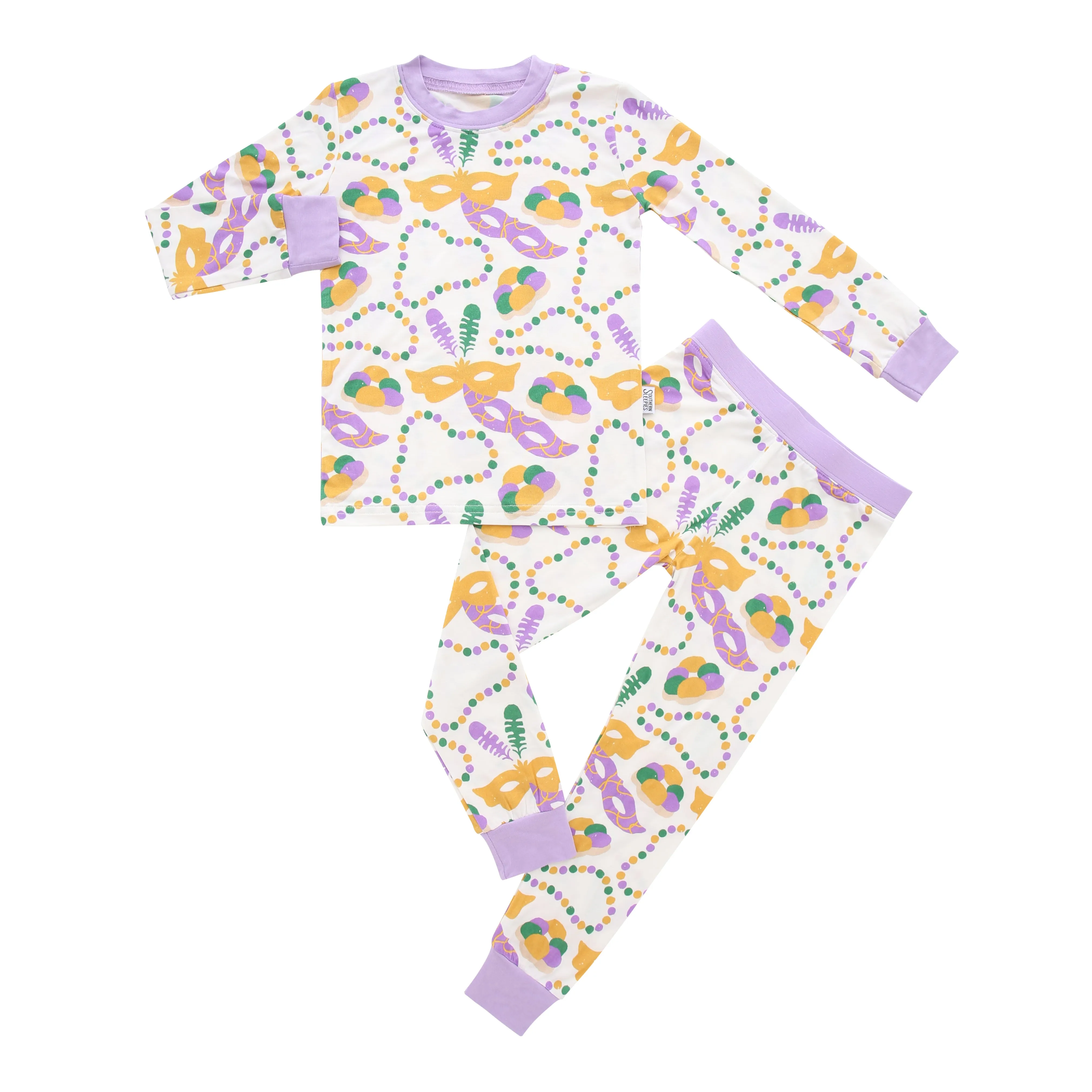 Mardi Gras 2 Piece Bamboo Pajama Set